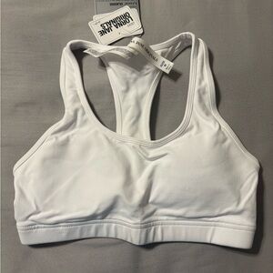 Lorna Jane Comfort White Sports bra womens medium comfy workout athleisure